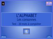L'alphabet : Test - les consonnes