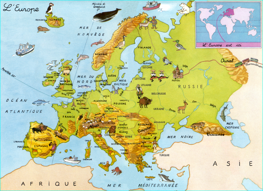 Europe - Carte illustrée