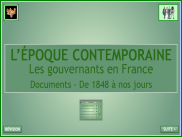 L'Époque contemporaine : Les gouvernants de la France