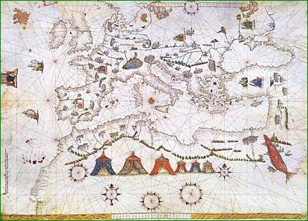 Carte de navigation au 13ème siècle