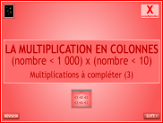 Calcul : La multiplication en colonnes - (6)