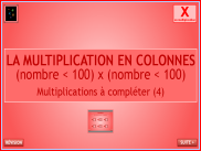 Calcul : La multiplication en colonnes - (4)