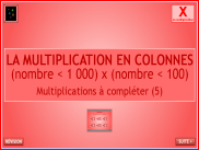 Calcul : La multiplication en colonnes - (5)