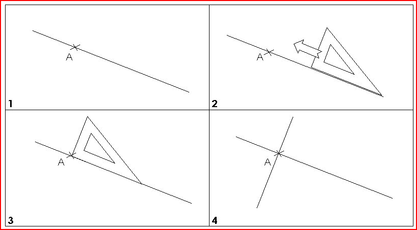 Géométrie : tracer des droites perpendiculaires
