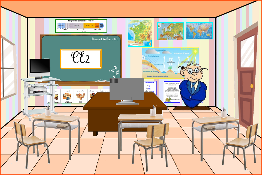 Salle de classe du Soutien scolaire pour le CE2