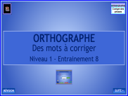 Orthographe - Corriger des mots (8)