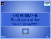 Orthographe - Corriger des phrases (5)