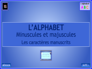 L'alphabet : les caractères manuscrits