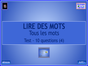 Lire des mots : Test (4)