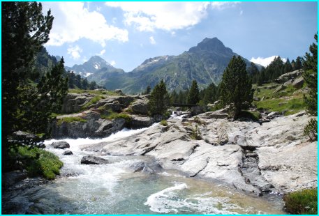 Un torrent dans les Pyrénées (France)