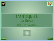 L'Antiquité : la Grèce - Test