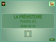 Puzzles : modes de vie de la préhistoire