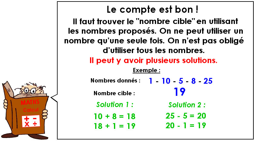 Le compte est bon - Niveau 1