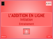 Calculer : l'addition en ligne - Initiation