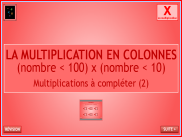 Calcul : La multiplication en colonnes - (5)