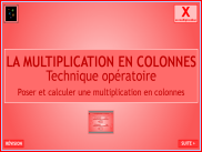 Calcul : La multiplication en colonnes - Théorie