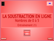 Calcul : La soustraction en ligne - Nombres de 0 à 5 (1)