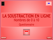 Calcul : La soustraction en ligne - Questionnaire