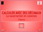 La soustraction en colonnes avec des décimaux - Théorie