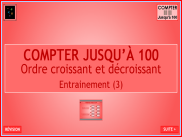 Compter jusqu'à 100 : Entrainement (3)