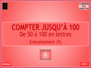 Compter jusqu'à 100 : Entrainement (5)