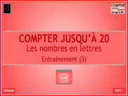 Compter jusqu'à 20 : Entrainement (3)