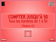 Compter jusqu'à 50 : Théorie - Tous les nombres