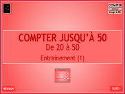 Compter jusqu'à 50 : Entrainement (1)