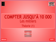 Compter jusqu'à 9 999 - Théorie : les milliers