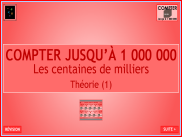 Compter jusqu'à 999 999 - Théorie : les centaines de mille