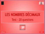 Les décimaux : Test