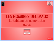 Les décimaux : le tableau de numération