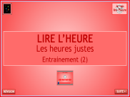 Lire l'heure - Les heures justes (2)