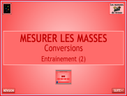 Mesurer les masses - Entrainement (02)