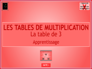 La table de multiplication par 3