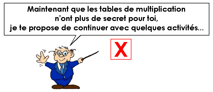 Lien vers des activités sur les tables de multiplication